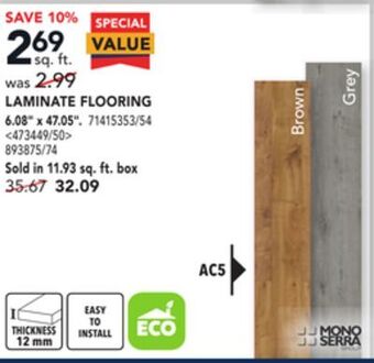 RONA Mono serra laminate flooring 6.08" x 47.05" offer