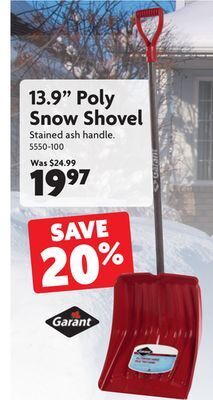 Home Hardware 13.9" poly snow shovel offer