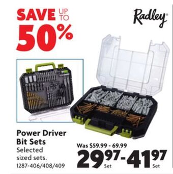Home Hardware Power driver bit sets offer