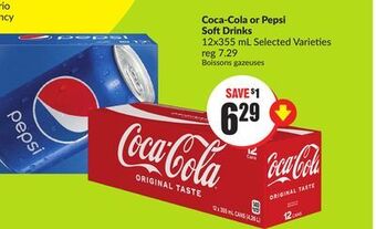 FreshCo Coca-cola or pepsi soft drinks 12x355 ml selected varieties offer