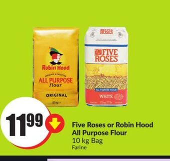 Five roses or robin hood all purpose flour 10 kg bag