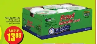 FreshCo Paldo bowl noodle soup 12x86 g selected varieties offer