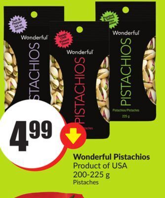 FreshCo Wonderful pistachios product of usa 200-225 g offer