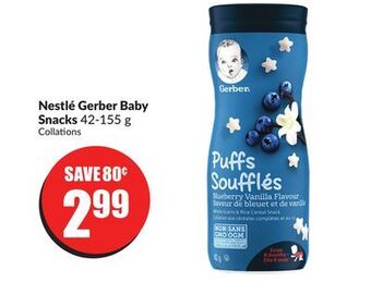 FreshCo Nestle gerber baby snacks 42-155 g offer