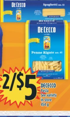 Marché Adonis Dececco pasta offer