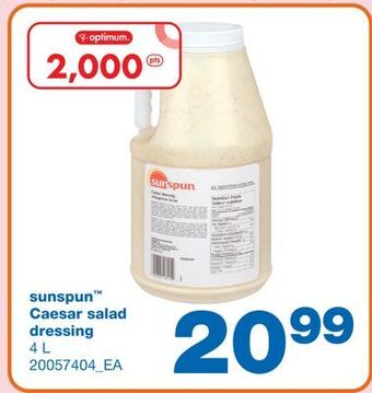 Wholesale Club Sunspun™ caesar salad dressing, 4 l offer