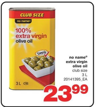 Wholesale Club No name® extra virgin olive oil, 3 l offer