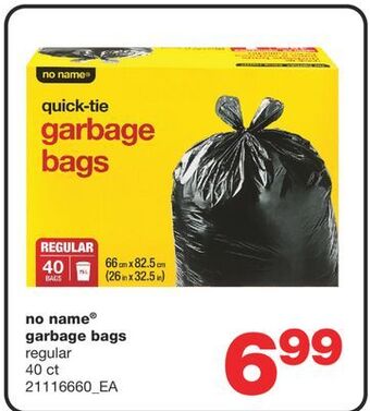 Wholesale Club No name® garbage bags, 40 ct offer