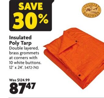 Home Hardware Insulated poly tarp offer