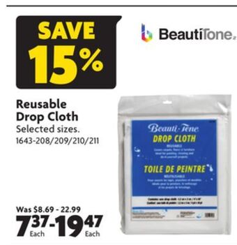 Home Hardware Reusable drop cloth offer
