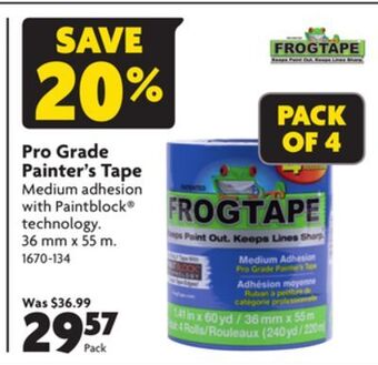 Home Hardware Pro grade painter's tape offer