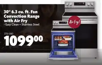 Home Hardware 30" 6.3 cu. ft. fan convection range with air fry offer