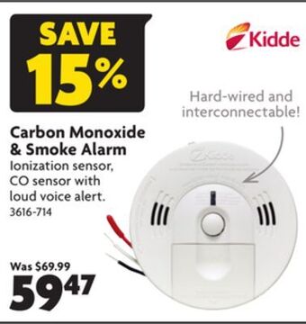 Home Hardware Carbon monoxide & smoke alarm offer
