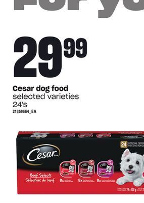 Zehrs Markets Cesar dog food, 24's offer