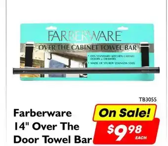 Factory Direct Farberware 14" over the door towel bar offer