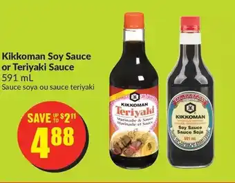FreshCo Kikkoman soy sauce or teriyaki sauce offer