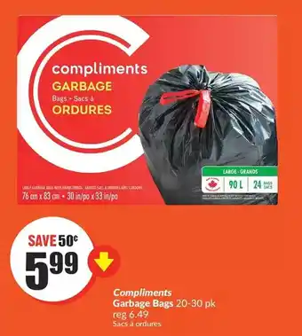 FreshCo Compliments garbage bags offer