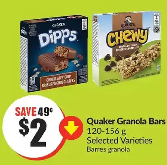 FreshCo Quaker granola bars offer