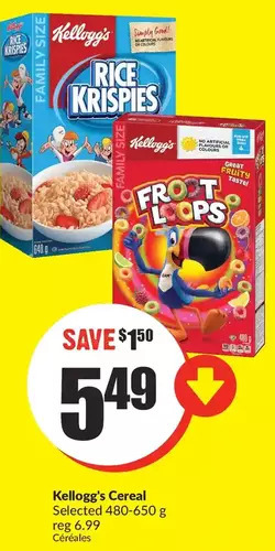 FreshCo Kellogg's cereal offer