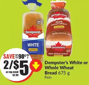 FreshCo Dempster's white or whole wheat bread offer