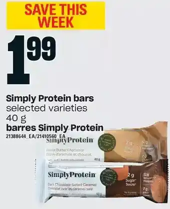 Independent Grocer Simply protein bars offer