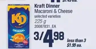Loblaws Kraft dinner macaroni & cheese offer