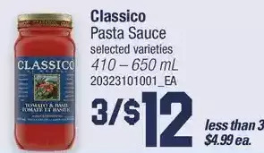 Loblaws Classico pasta sauce offer