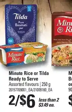 Independent Grocer Minute rice or tilda ready to serve offer