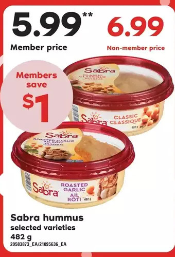 Loblaws Sabra hummus offer