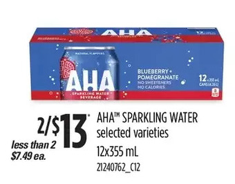 Independent Grocer Aha sparkling water offer