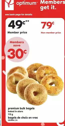 Independent Grocer Premium bulk bagels offer