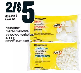 Independent Grocer No name marshmallows offer
