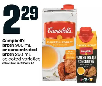 Loblaws Campbell's broth or concentrated broth offer