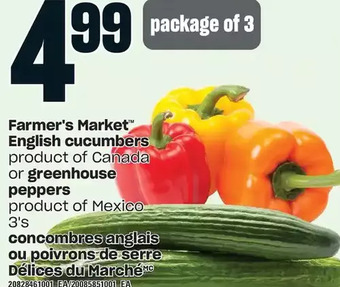 Independent Grocer Farmer's market english cucumbers offer