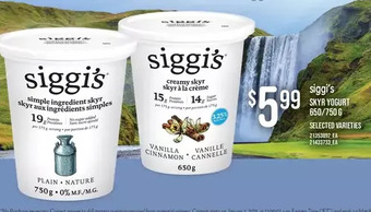 Zehrs Markets Siggi's skyr yogurt offer