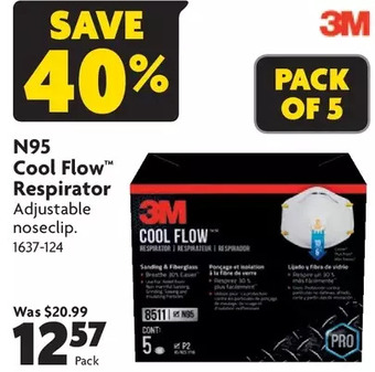 Home Hardware N95 cool flow respirator offer
