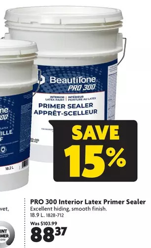Home Hardware Pro 300 interior latex primer sealer offer