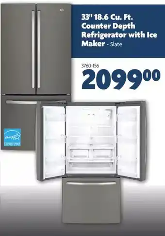 Home Hardware 33" 18.6 cu. ft. counter depth refrigerator with ice maker offer