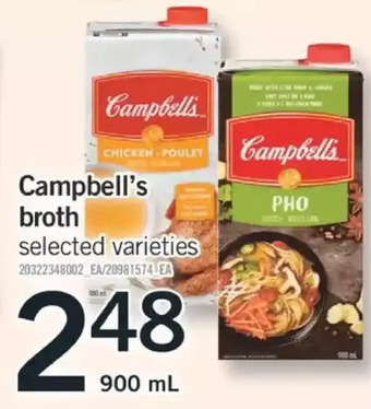 Fortinos Campbell's broth offer