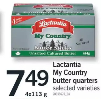 Fortinos Lactantia my country butter quarters offer