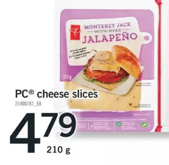 Fortinos Pc cheese slices offer