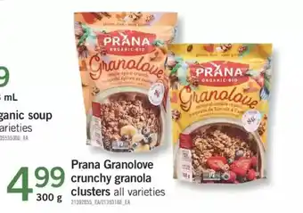 Fortinos Prana granolove crunchy granola clusters offer