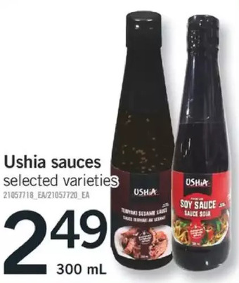 Fortinos Ushia sauces offer