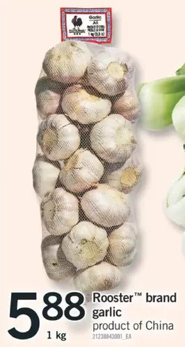 Fortinos Rooster brand garlic offer