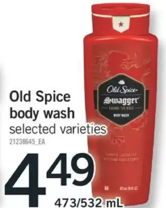 Fortinos Old spice body wash offer