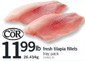 Fortinos Fresh tilapia fillets offer