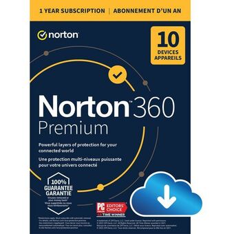 Best Buy Norton 360 premium (pc/mac) - 10 devices - 75gb cloud backup - 1-year subscription - digital download offer