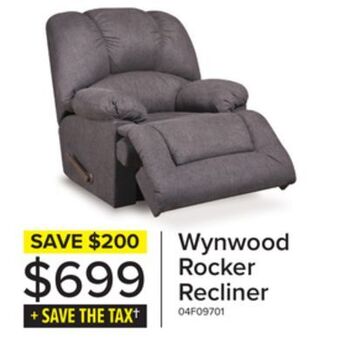 Leon's Wynwood rocker recliner - ash offer