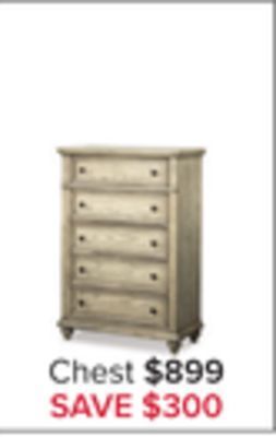 Leon's Emma chest - oak offer