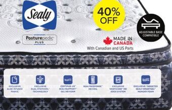 Leon's Sealy posturepedic® plus sterling series - hugo medium eurotop queen mattress offer